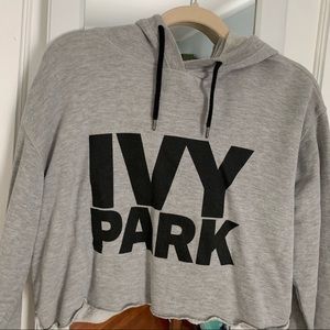 Ivy Park cropped workout/lounge hoodie